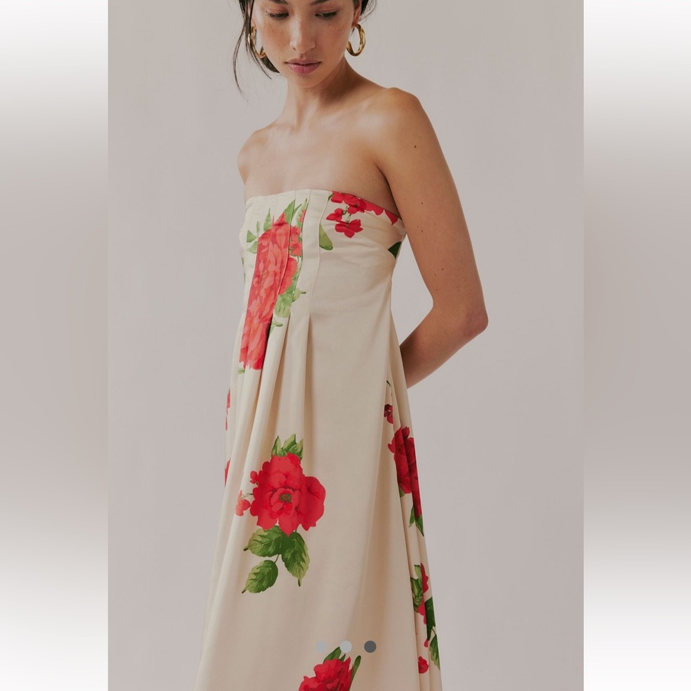 NWT Free People Botanical Maxi Dress in Tea Combo